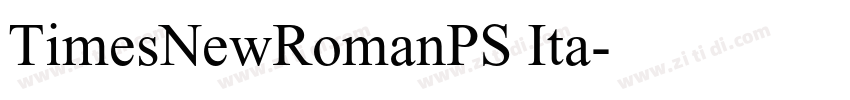 TimesNewRomanPS Ita字体转换